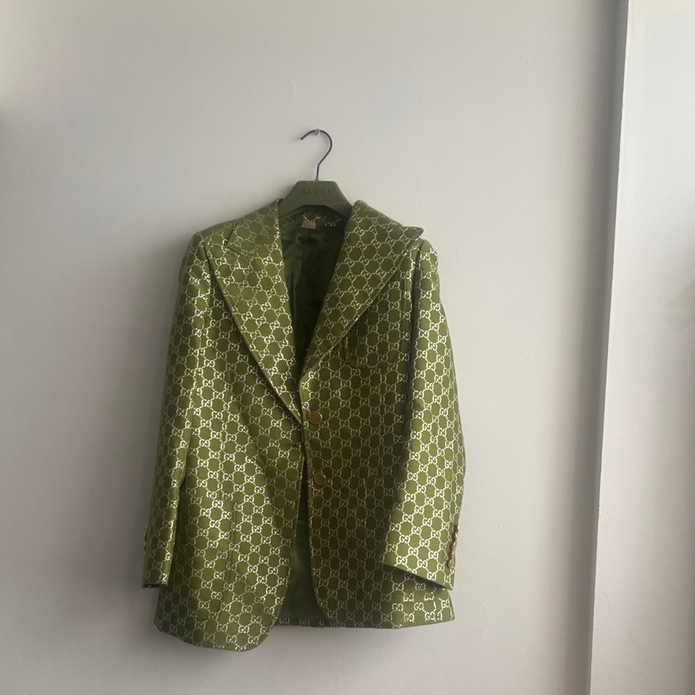 Gucci Green Patterned women Blazer